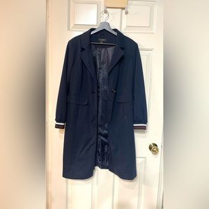 Halogen Navy Long Coat